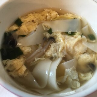 餃子の皮入り☆かき玉スープ
